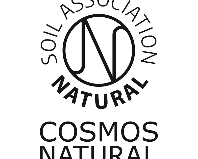 COSMOS Natural Soil Association certification logo for natural cosmetics and personal care products