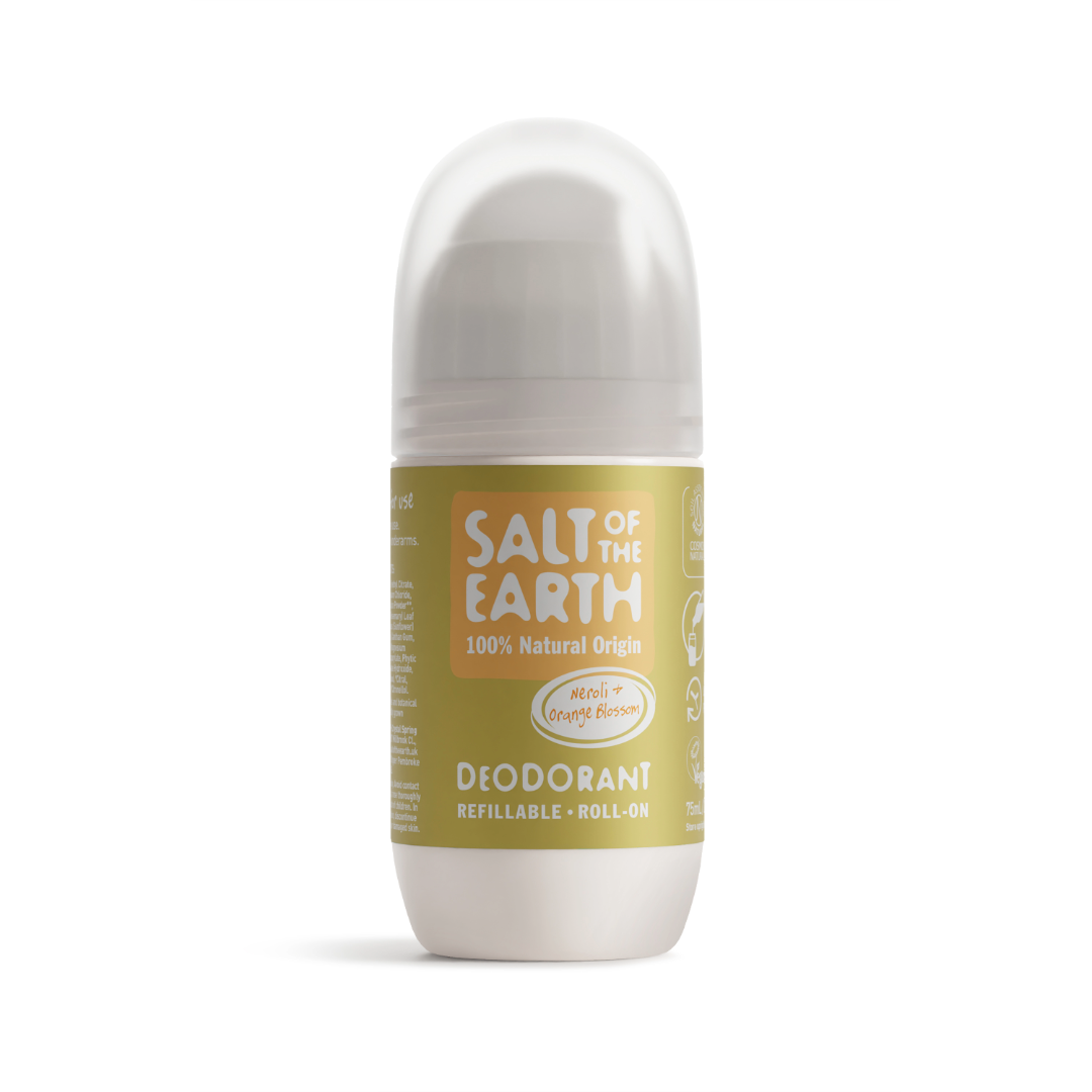 Salt of the Earth 75ml Neroli & Orange Blossom natural deodorant refillable roll-on.