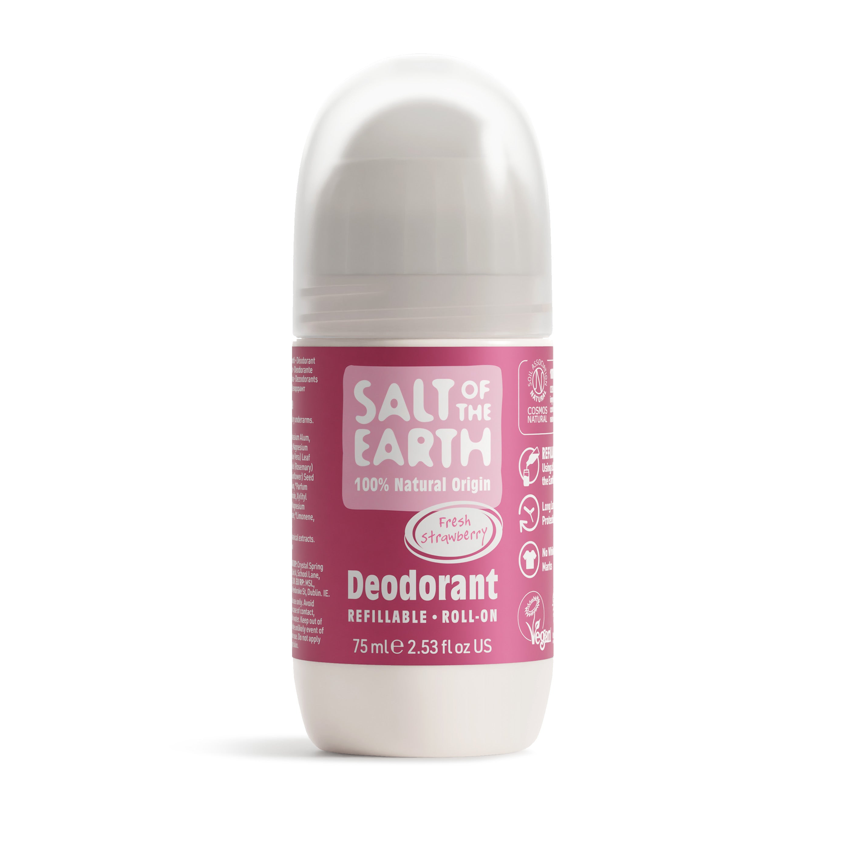 Sweet Strawberry Natural Refillable Roll-On Deodorant